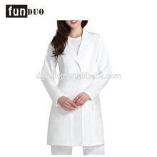 Women hosopital doctor dress white medical uniform long scrubs dress